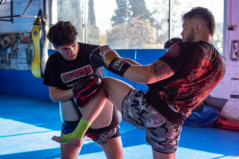Kickboxing training at Speak Easy in Asheville